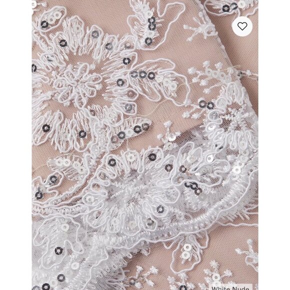 NWT Shani V neck Embroidery Short Sleeve Lace Sequin Cocktail Dress Size 8 - Picture 13 of 15